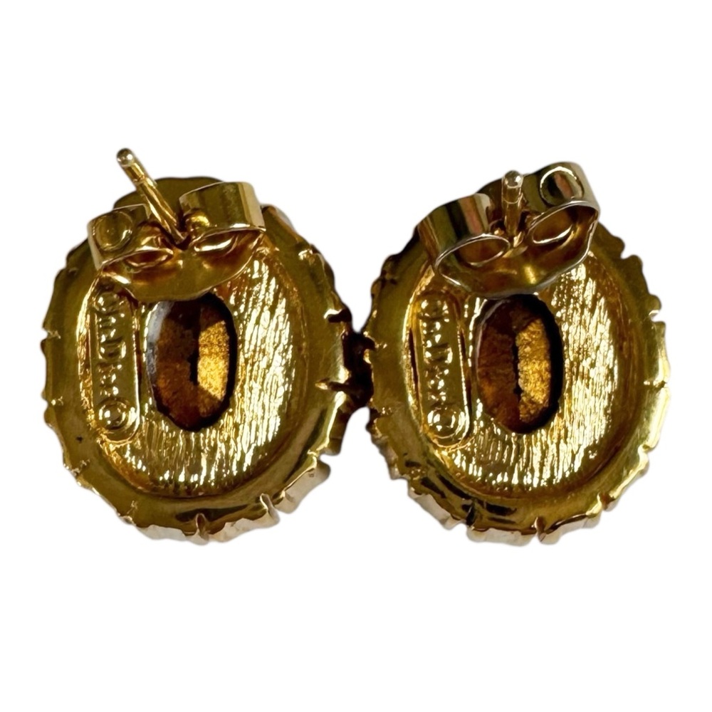 DIOR Royal Lavender Crystal Pierced Earrings - Picture 3 of 10